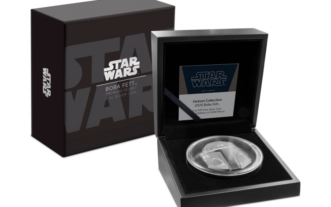 New Star Wars Boba Fett Helmet Silver Coin available for pre-order!