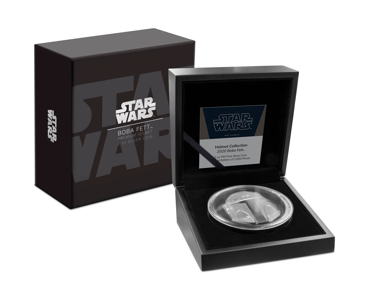 SW Boba Fett Helmet Silver Coin 4