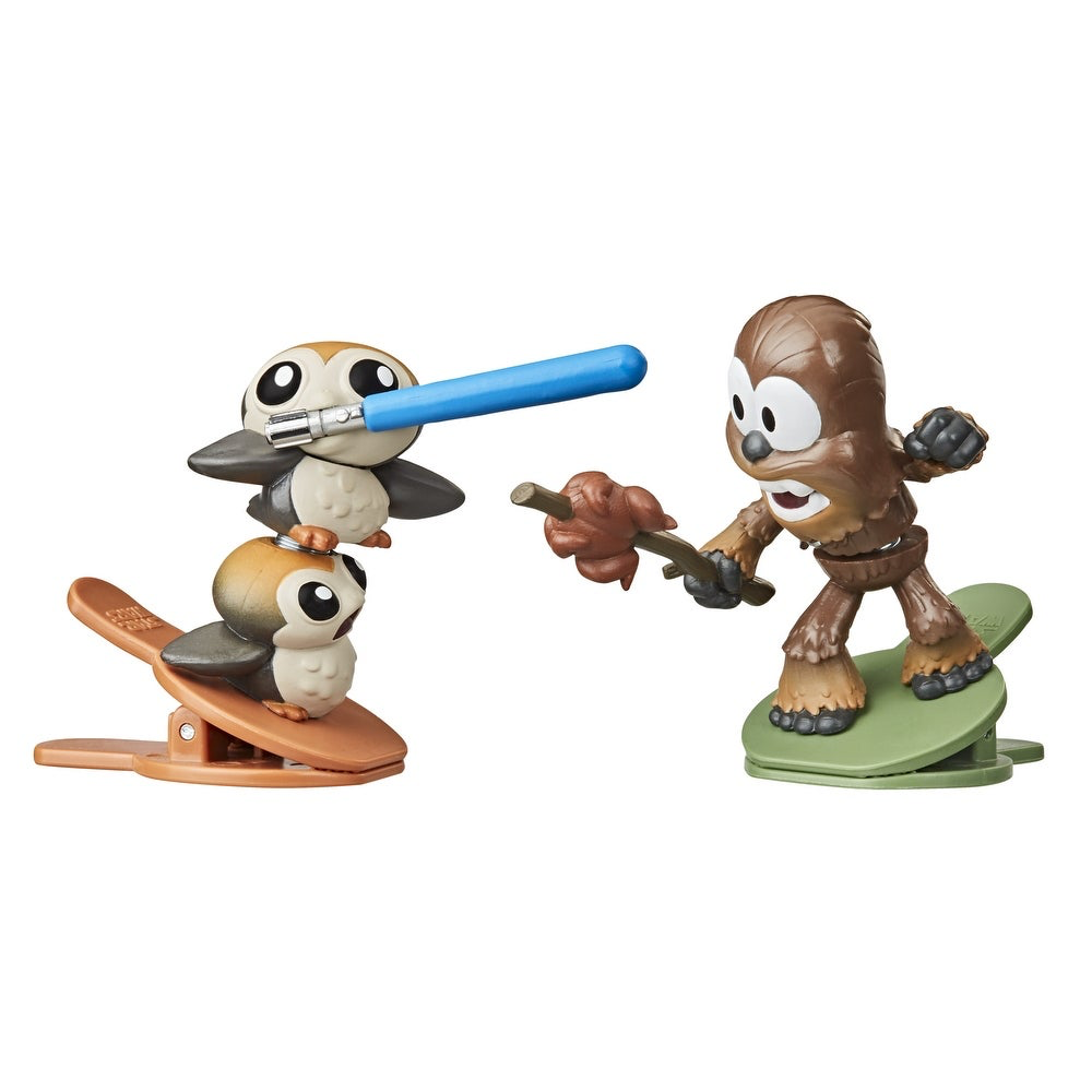 TLJ Porgs Vs Chewbacca Clip-able Battling Figure 2-Pack 2