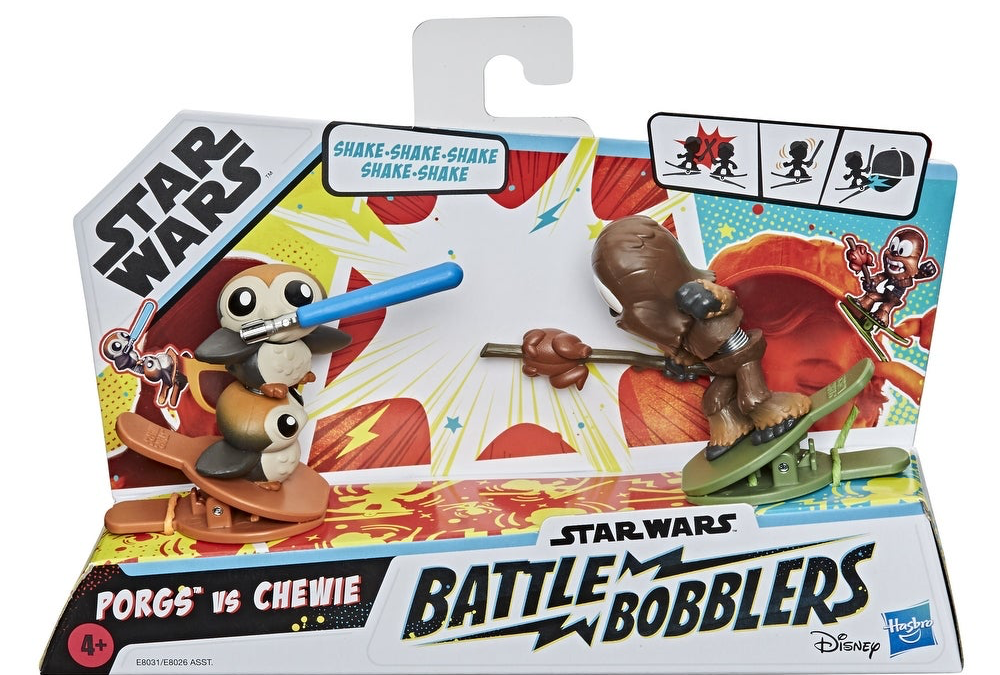 New Last Jedi Porgs Vs Chewbacca Clip-able Battling Figure 2-Pack available!