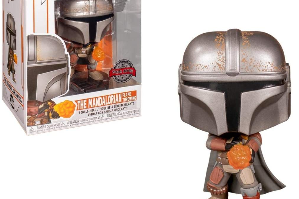 New The Mandalorian Mando Flame Throwing Bobble Head Toy available!