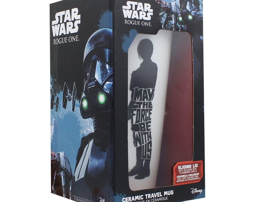 New Jyn Erso "May The Force Be with Us" Ceramic Travel Mug available!