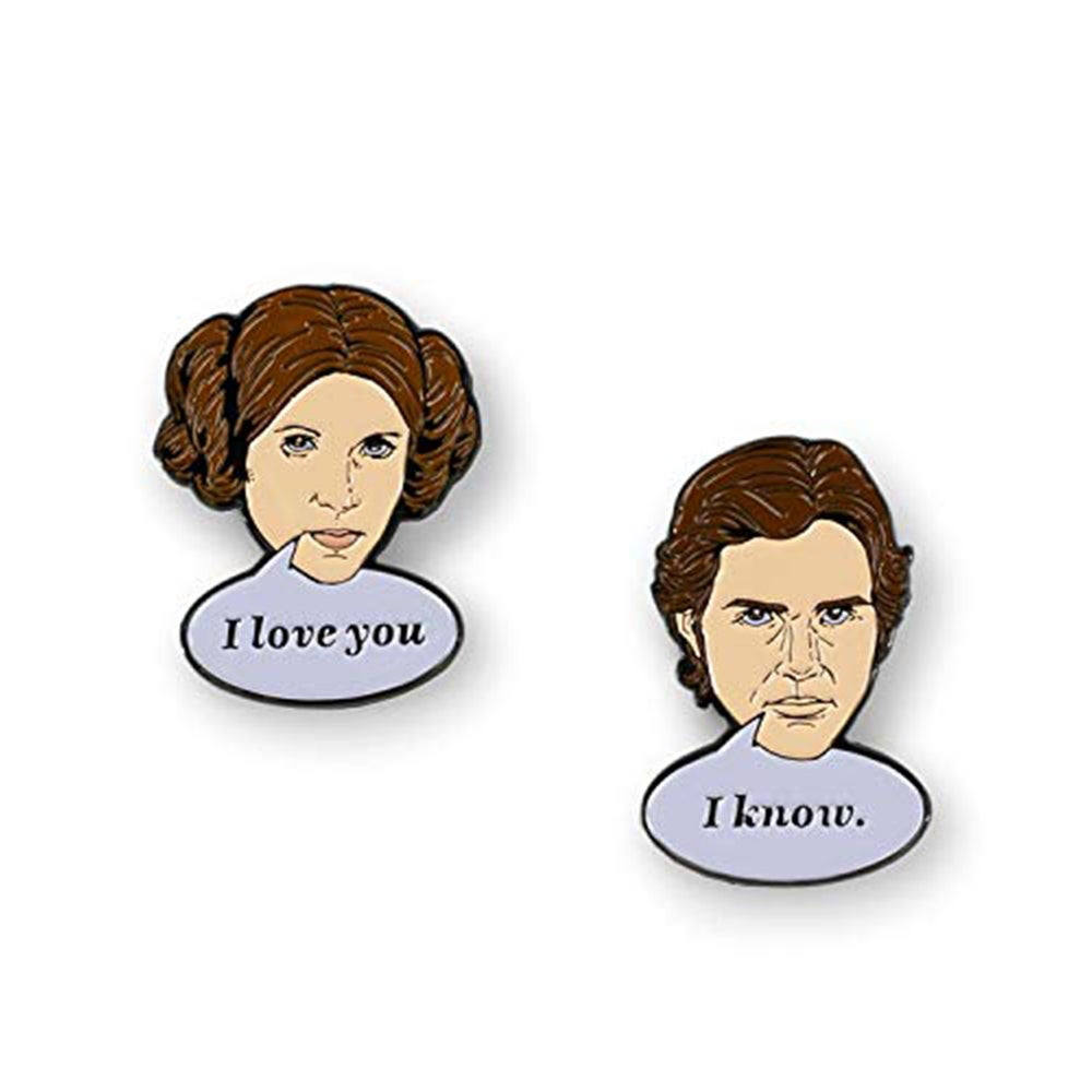 SW Han Solo & Princess Leia Collector Pins Set