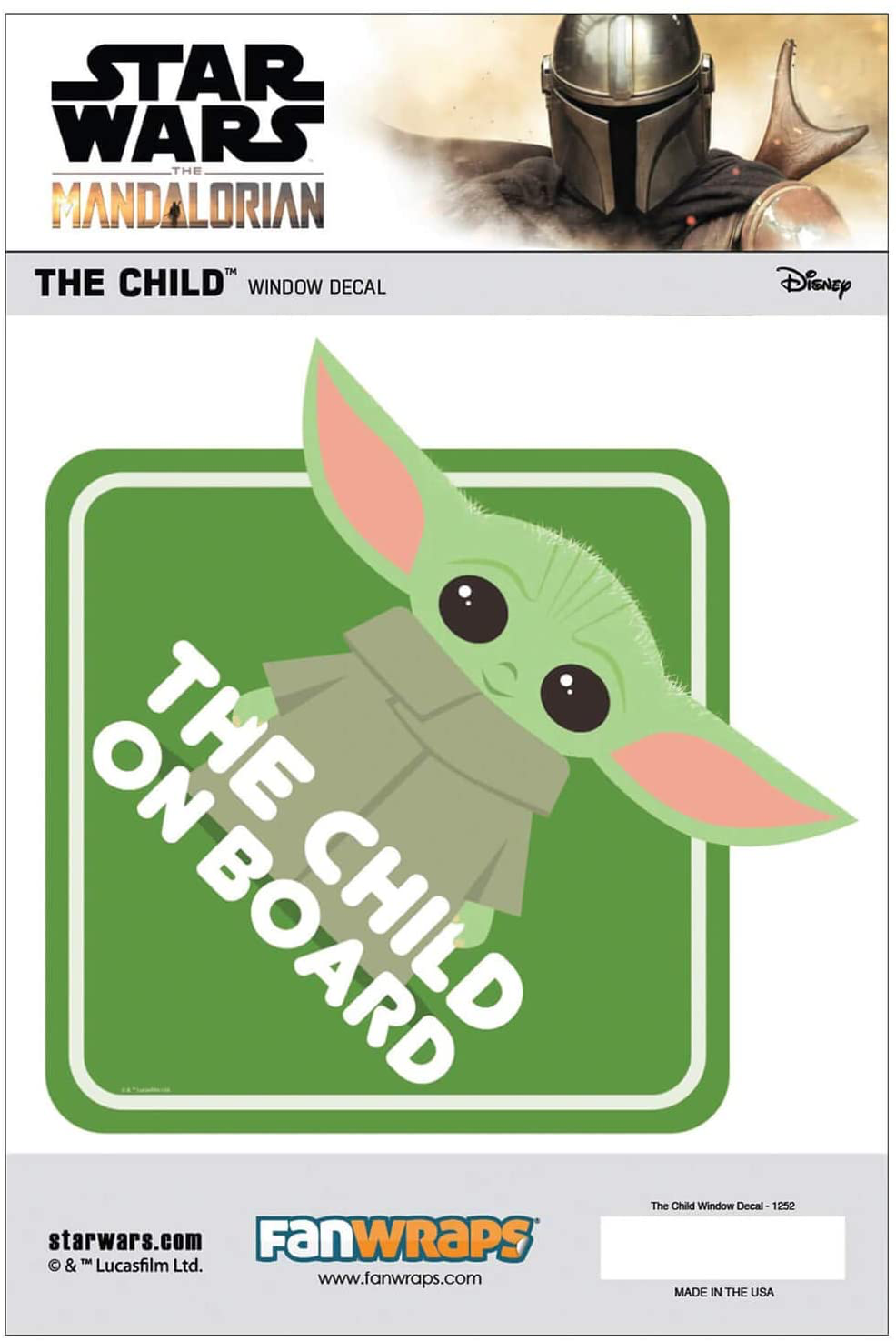 TM The Child On Board Green Window Decal 1