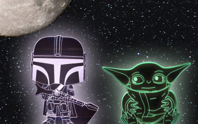 New The Mandalorian Mando and The Child 3D Illusion Lamp Set available now!