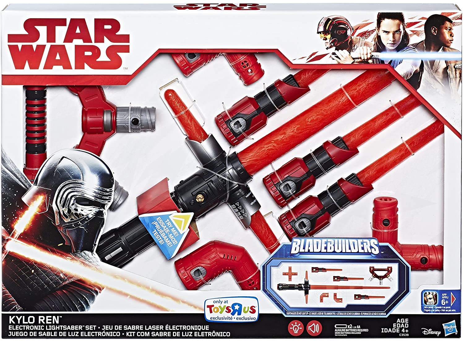 New Last Jedi Kylo Ren Bladebuilders Electronic Lightsaber Set Available The Force Awakens Toys