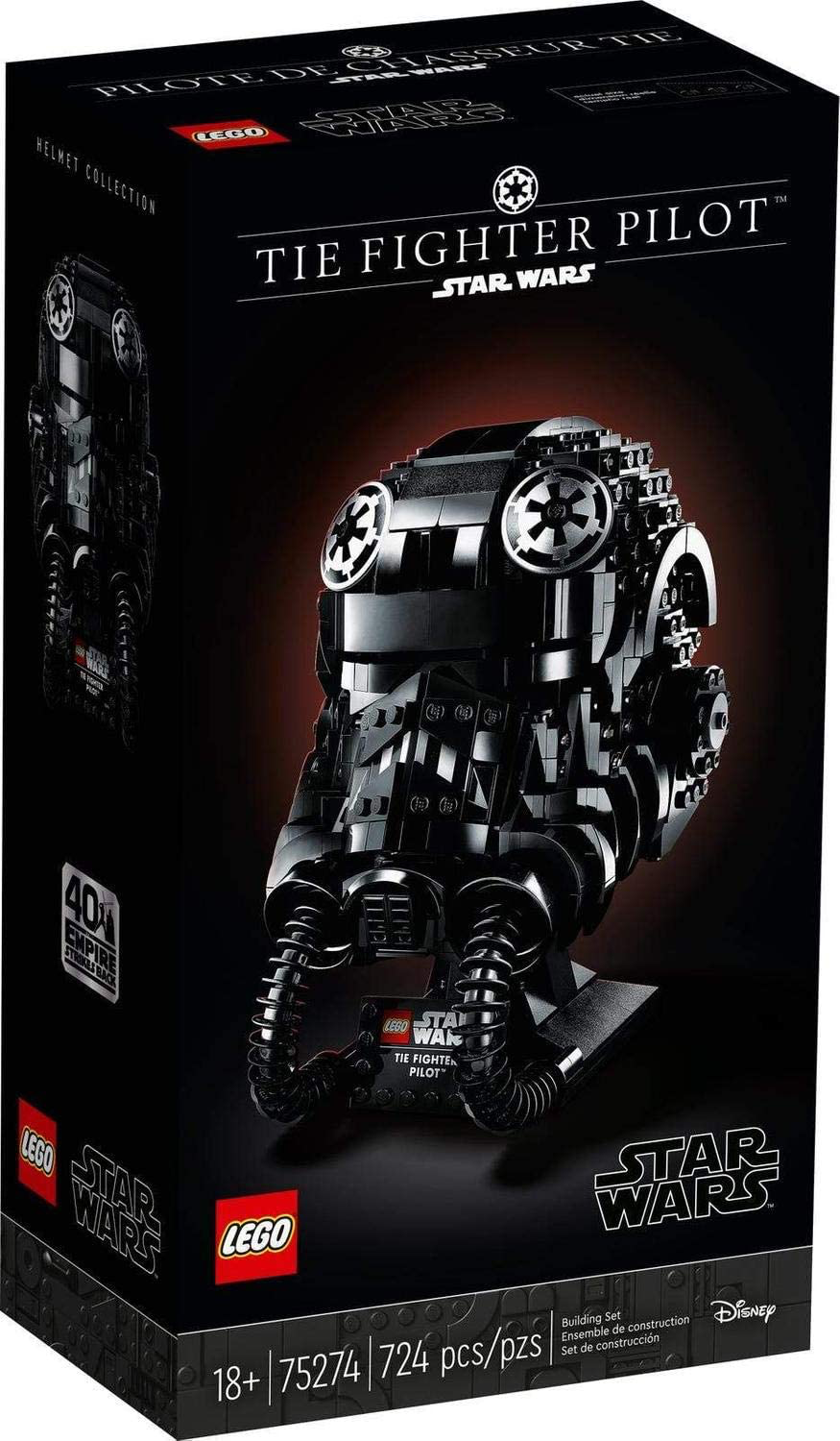 SW Tie Fighter Pilot Helmet Lego Set 1