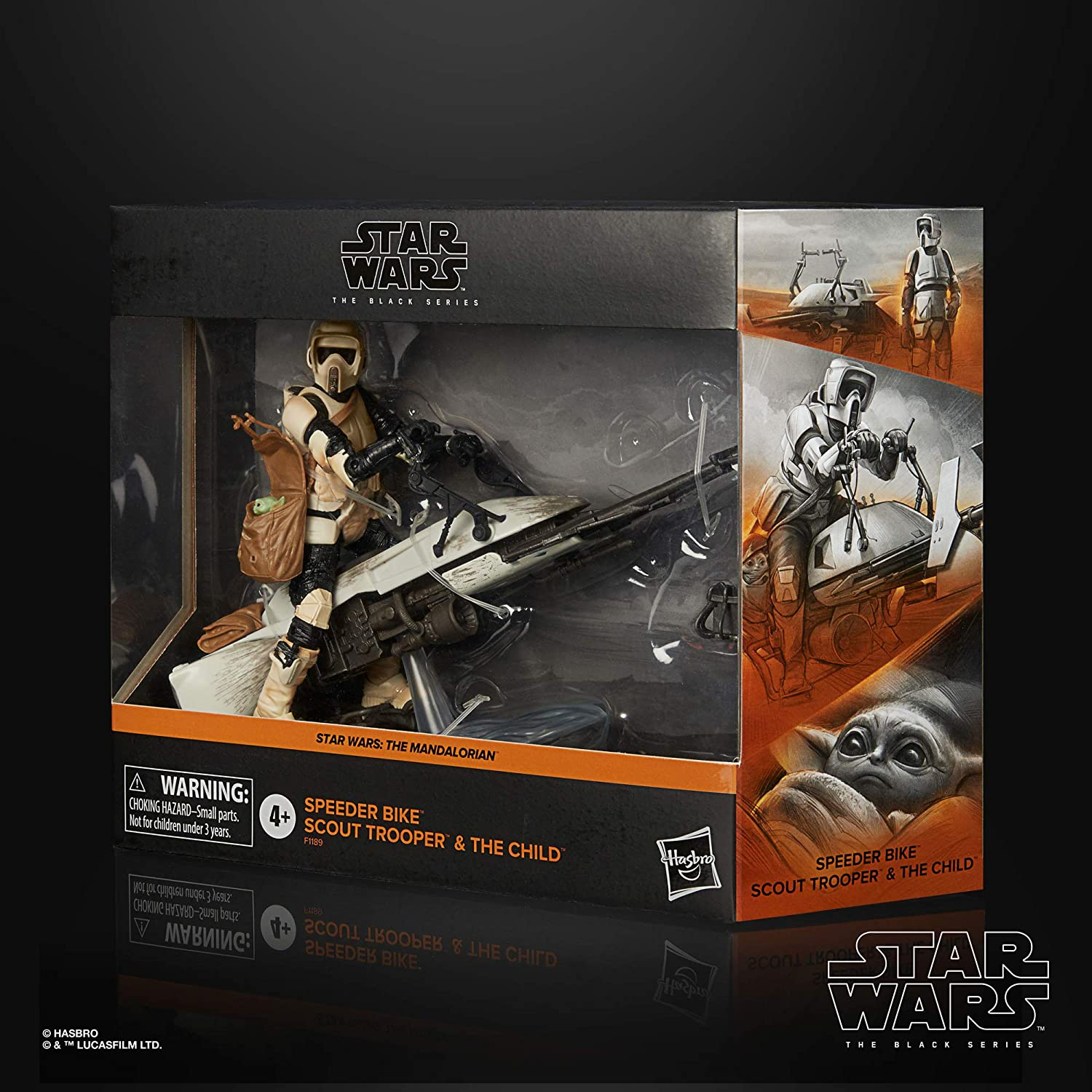 TM Speeder Bike Scout Trooper and The Child Black Series Figure Set 2