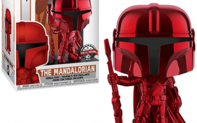 New The Mandalorian Mando Red Metallic Bobble Head Toy available now!