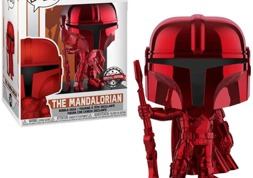 New The Mandalorian Mando Red Metallic Bobble Head Toy available now!