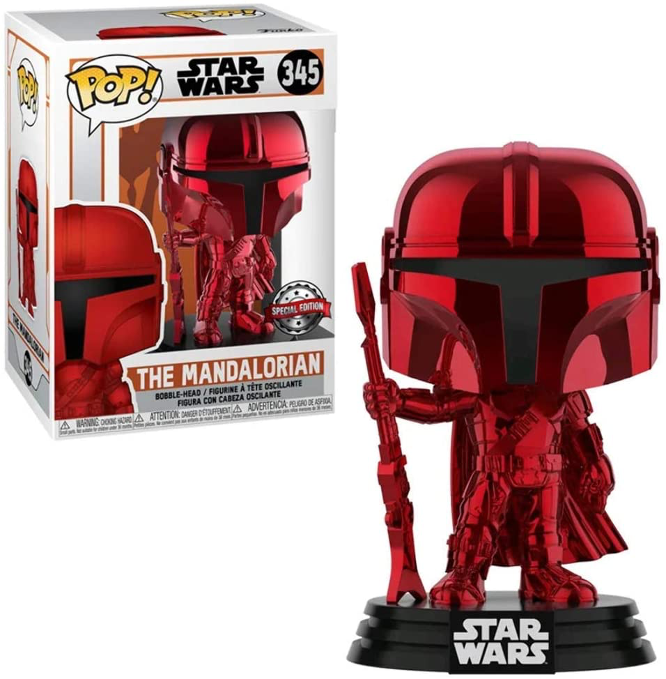 TM Mando Red Metallic Bobble Head Toy