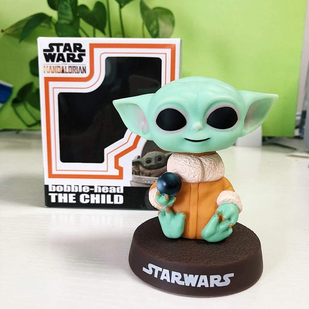 New The Mandalorian The Child (with Knob) Bobble Head Toy available