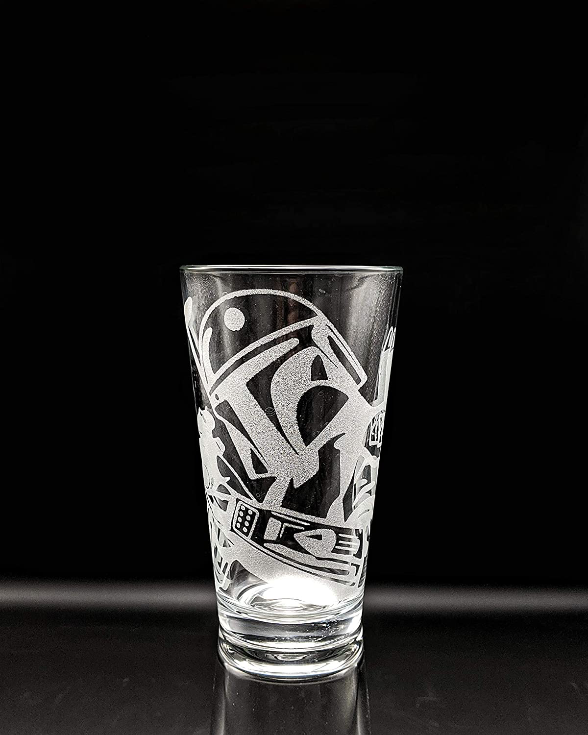 TM Mando Engraved Pint Glass 1