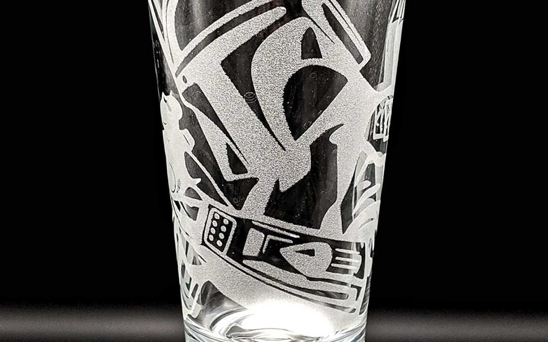 New The Mandalorian Mando Engraved Pint Glass available now!