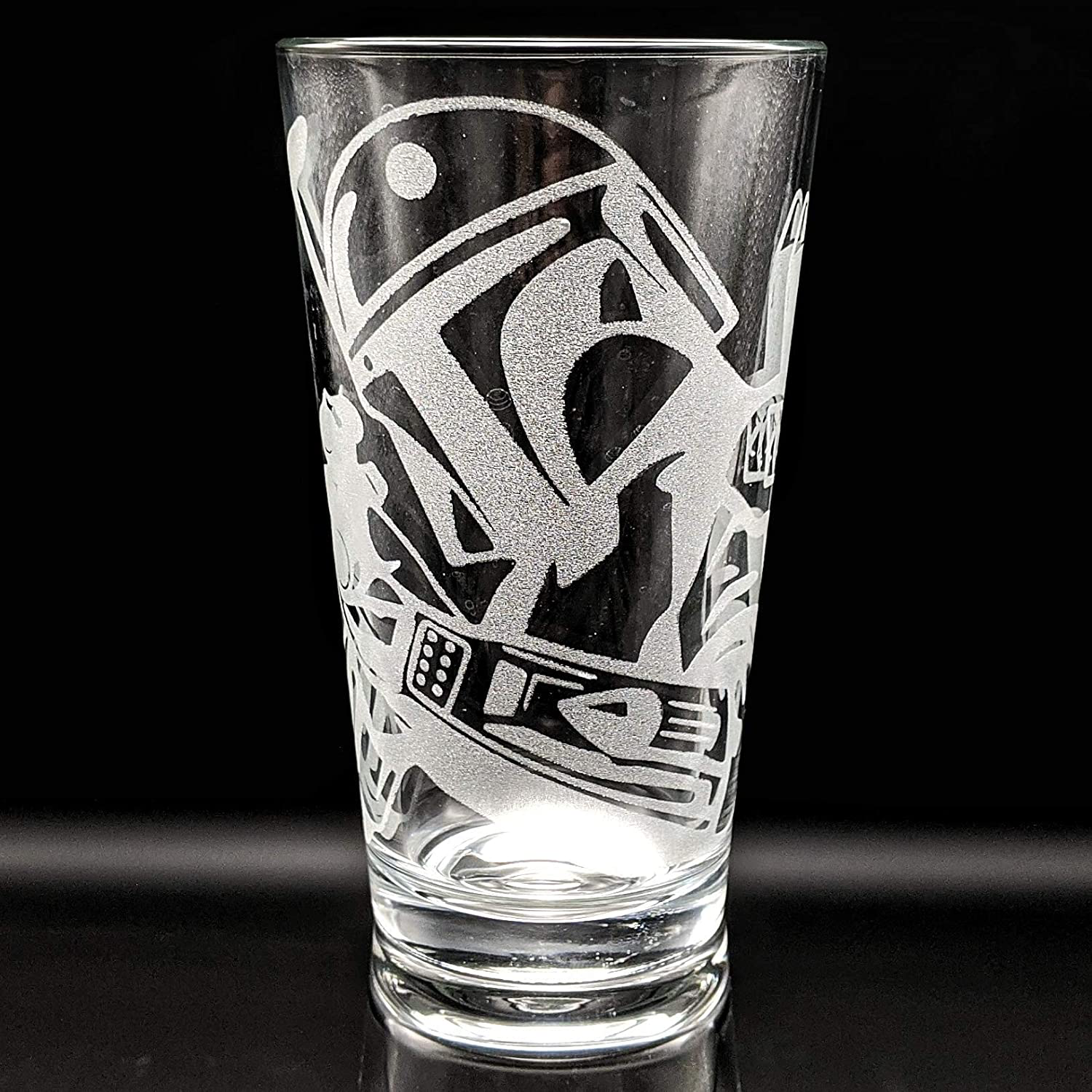 TM Mando Engraved Pint Glass 2