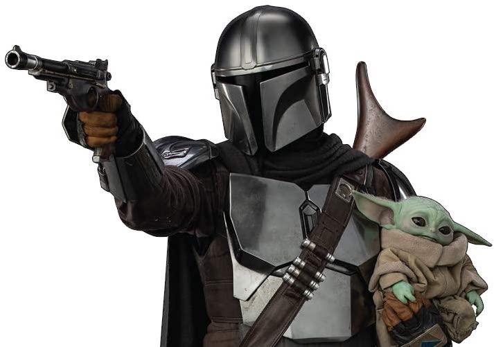 New The Mandalorian Mando (Din Djarin) with Child Life Size Cardboard Standee available!