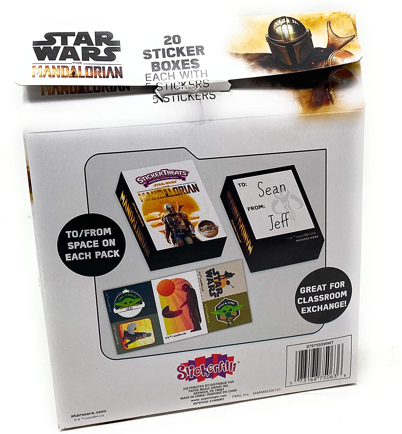 TM Classroom Exchange Valentine Sticker Boxes Set 2