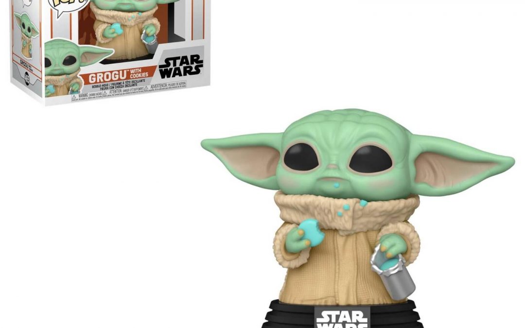 New The Mandalorian Grogu with Cookie Funko Pop! Bobble Head Toy ...