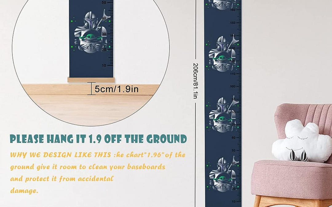 New The Mandalorian Mando and The Child Height Rulers Growth Chart available!