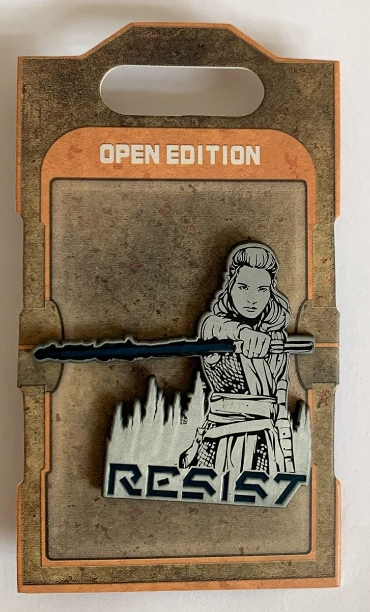 SWGE Rey With Lightsaber Resist Pin