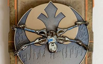 New Galaxy's Edge Black Spire Outpost X-Wing Fighter Pin available!