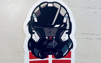 New Star Wars The Bad Batch Echo's Helmet Laptop Sticker available!