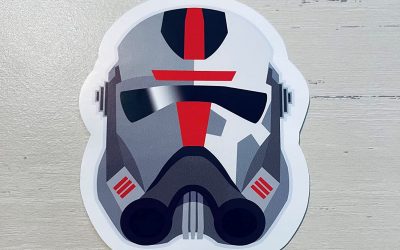 New The Bad Batch Hunter's Helmet Laptop Hydroflask Sticker available!