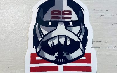 New The Bad Batch Wrecker's Helmet Hydroflask Laptop Sticker available!