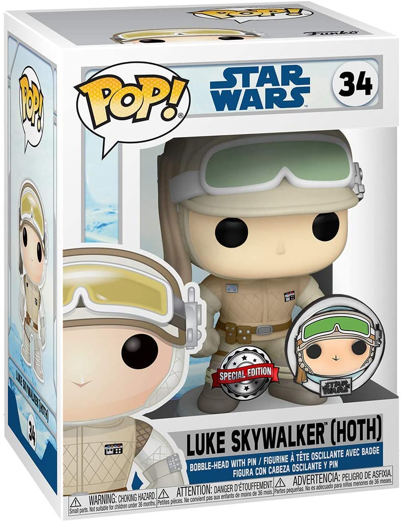 TESB Hoth Luke Skywalker Bobble Head Toy with Pin set 1