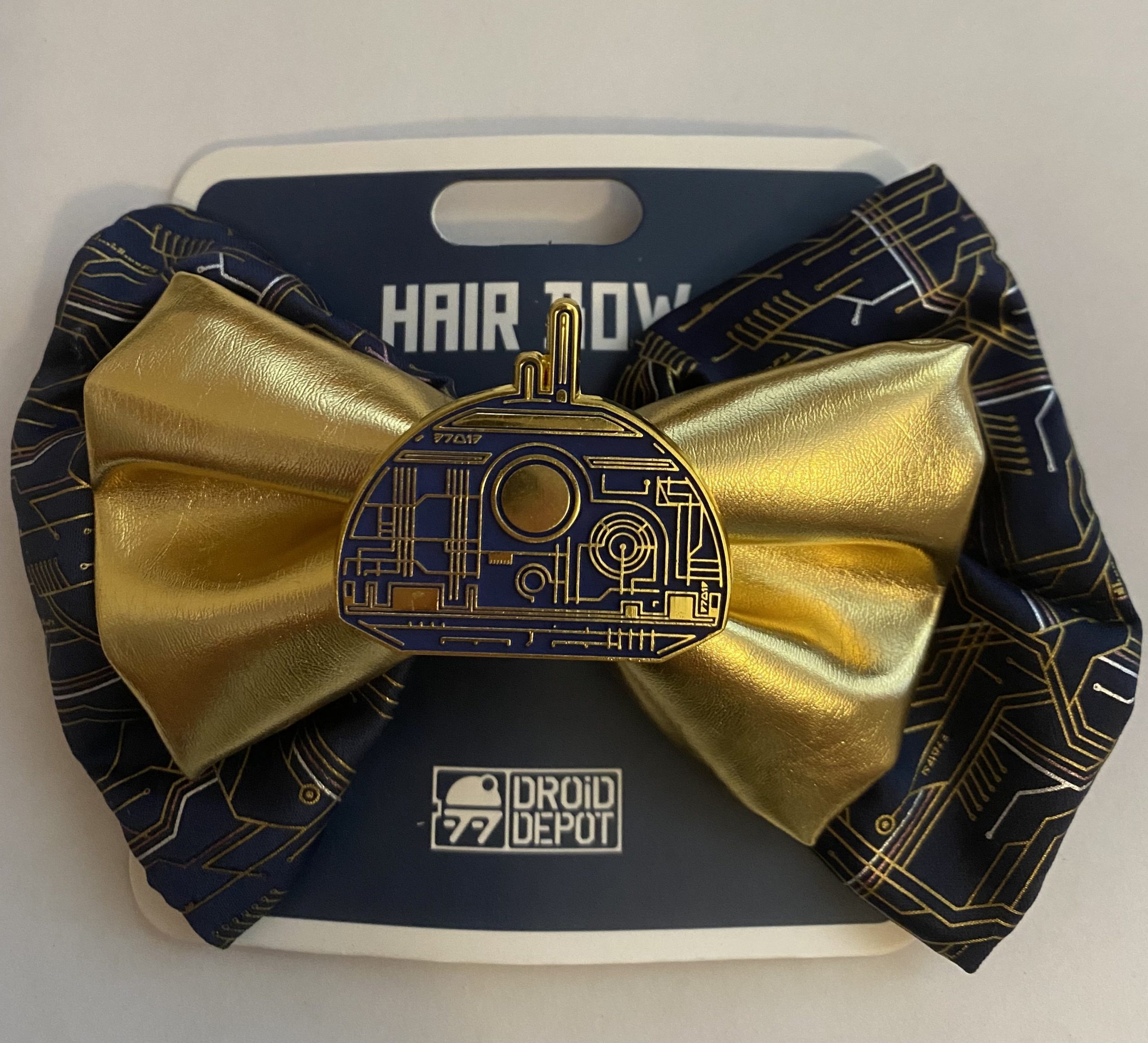 SWGE Droid Depot Gold Hair Bow