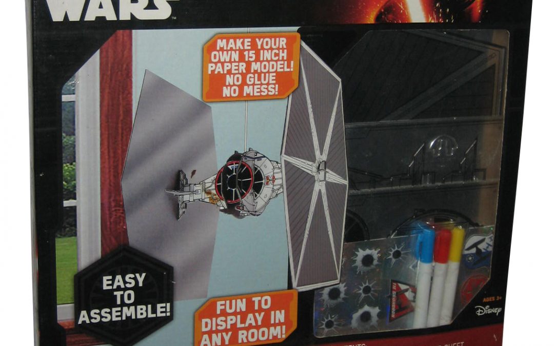 New Force Awakens Tie Fighter Design N Display 3D Paper Model Kit available!