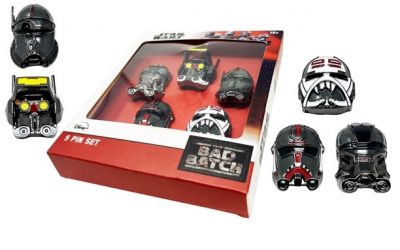 New The Bad Batch 3-Dimensional Helmet Collectors 5 Pin Set available now!