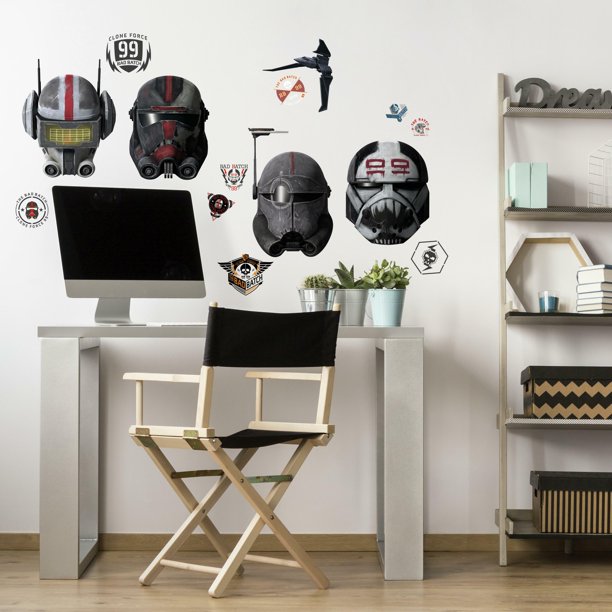 New The Bad Batch Helmets Peel and Stick Giant Wall Decal Set available!