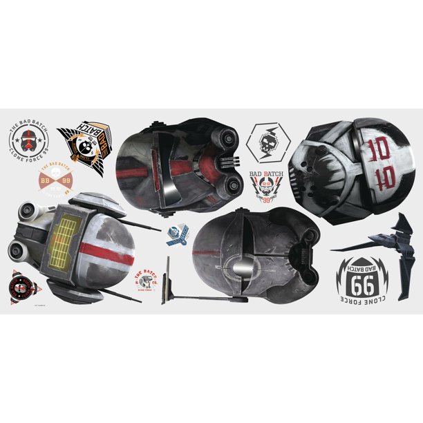 SWTBB Helmets Peel and Stick Giant Wall Decal Set 2