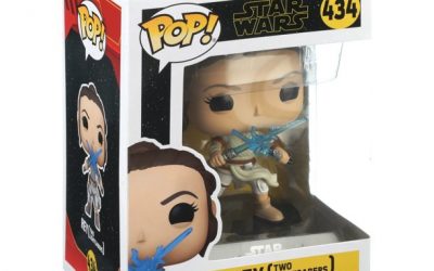 New The Rise of Skywalker Rey with 2 Light Sabers Funko Pop! Bobble Head Toy available!
