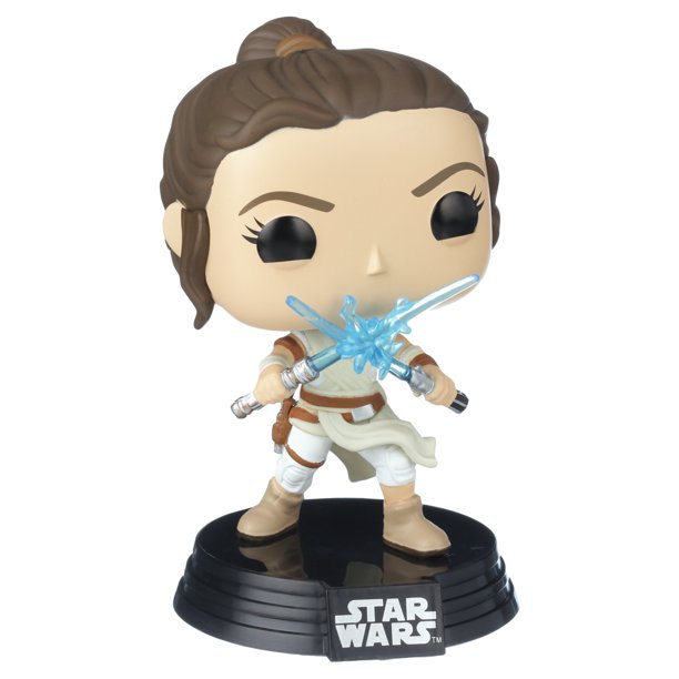 Rey with 2 Light Sabers Funko Pop! Bobble Head Toy 3