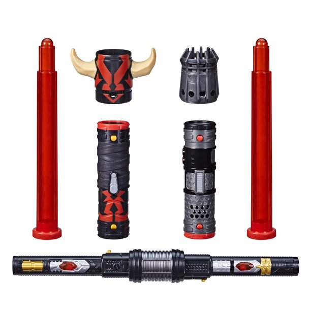 SW Darth Maul Double-Bladed Electronic Red Lightsaber Forge Role-play Toy 3