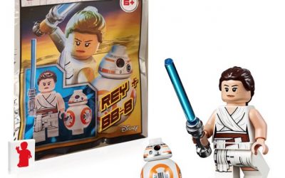 New The Rise of Skywalker BB-8 and Rey (with Lightsaber) Lego Mini figure Combo Set available!