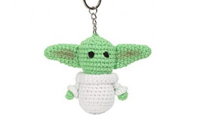 New The Mandalorian The Child (Grogu) Hand Made Stuffed Doll Retro Keychain Toy available!