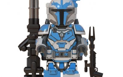 New Star Wars Blue Armored Heavy Artillery Mandalorian Lego Mini Figure available!