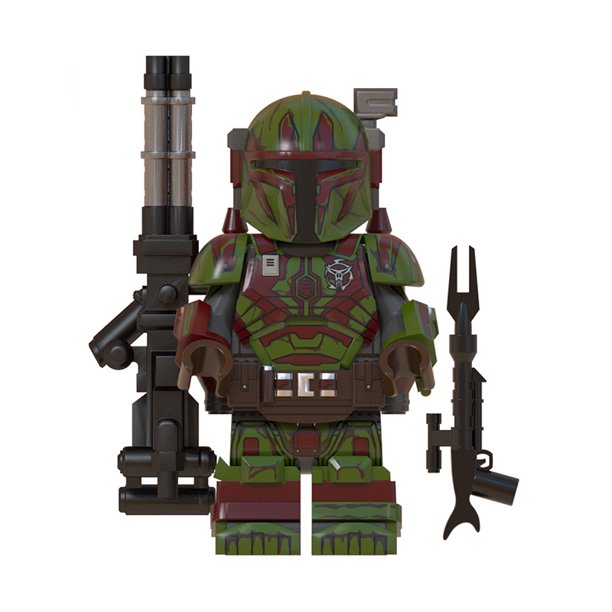 New The Mandalorian Green Armored Heavy Artillery Mandalorian Lego Mini Figure available!