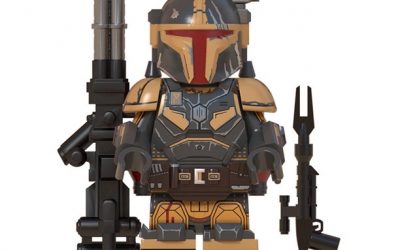 New Star Wars Tan and Grey Armored Heavy Artillery Mandalorian Lego Mini Figure available!