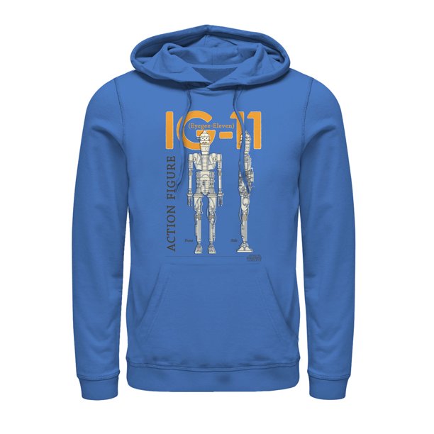 New The Mandalorian IG-11 Men's Royal Blue Pull Over Hoodie available now!