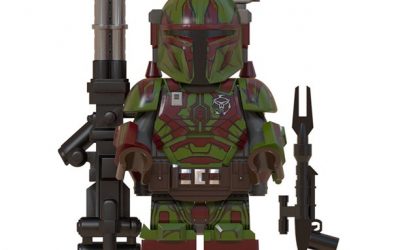 New Star Wars Brown and Green Armored Heavy Artillery Mandalorian Lego Mini Figure available!