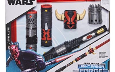 New Star Wars Darth Maul Double-Bladed Electronic Red Lightsaber Forge Role-play Toy available!