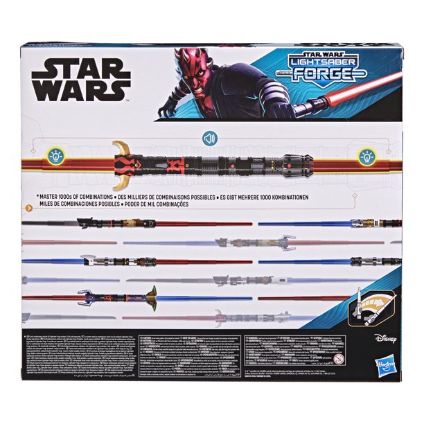 SW Darth Maul Double-Bladed Electronic Red Lightsaber Forge Role-play Toy 2