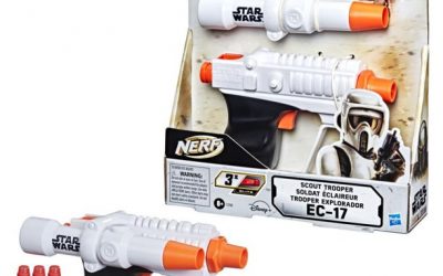 New The Mandalorian Scout Trooper EC-17 Nerf Blaster Toy available now!