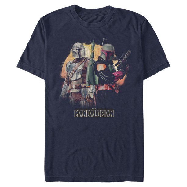 New The Mandalorian Mando (Din Djarin) and Boba Fett Honor the Deal Graphic Navy Blue T-Shirt available!