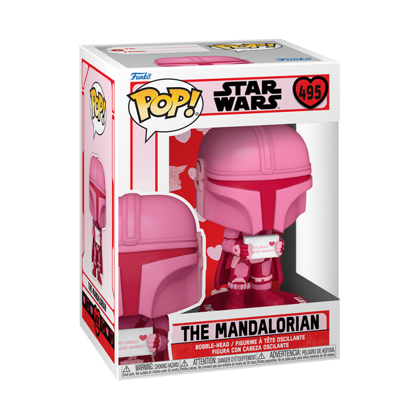 New The Mandalorian Mando (Din Djarin) Valentines Day Bobble Head Toy available!