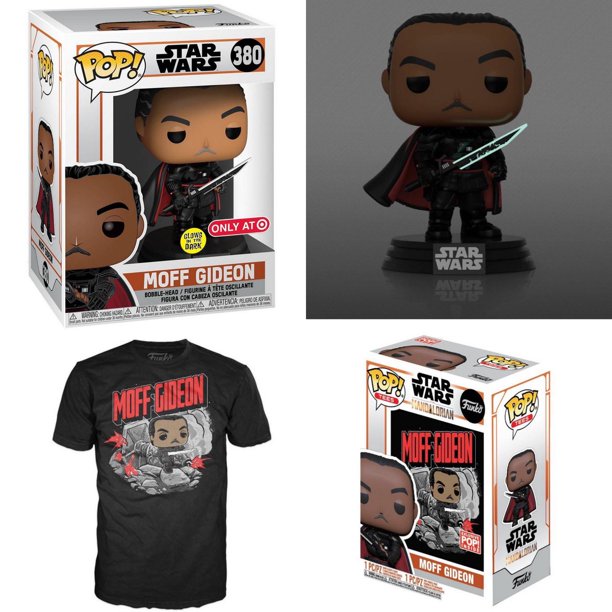 New The Mandalorian Moff Gideon Bobble Head Toy & 2XL T-Shirt Bundle available!